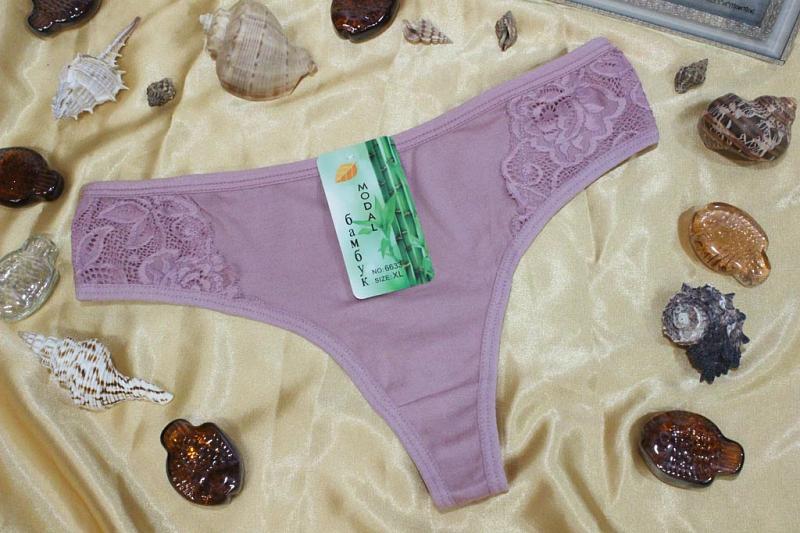 Стринги женские р-р 42-46 Арт. 6633 бамбук (к.10775) фото 1