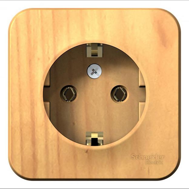 Systeme electric BLNRA010115 BLANCA О/У РОЗЕТКА с заземлением без шторок ИЗОЛ.ПЛ., 16А, 250В, ЯСЕНЬ фото 1