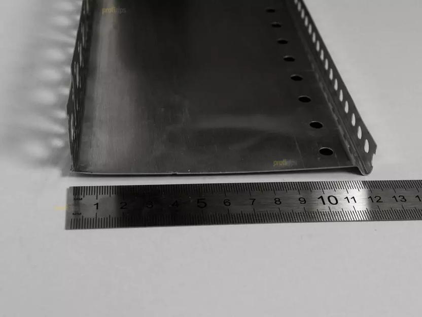 Цокольный опорный профиль алюминиевый 120 мм с перфорацией и капельником, толщина 0,8 мм ProfiGips 2,5 м ОПТ фото 2