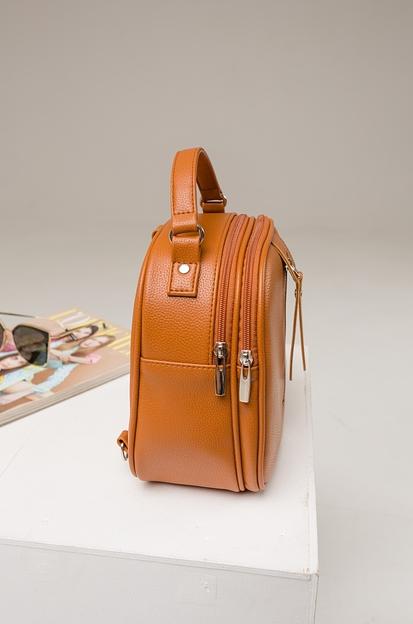 Сумка-рюкзак 2в1 светло-коричневый опт фото 6