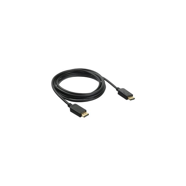 Кабель Display Port KINGPRICE KP-DP-v1.2-1.5m, DisplayPort (m) (прямой) - DisplayPort (m) (прямой), GOLD, круглое, 1.5м, черный фото 1