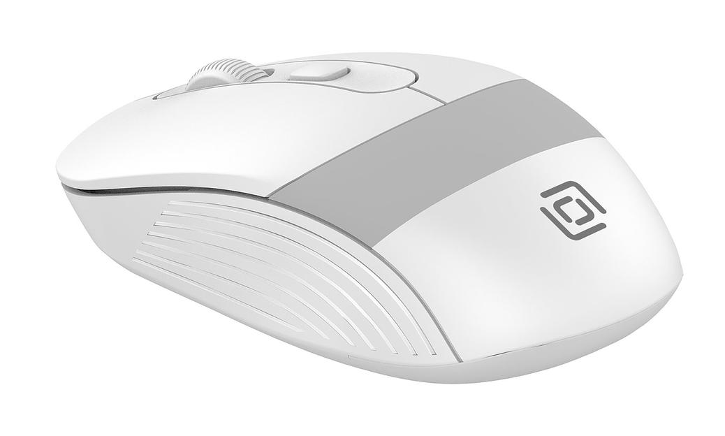 Мышь Оклик 310M белый/серый оптическая (2400dpi) USB для ноутбука (3but) фото 5