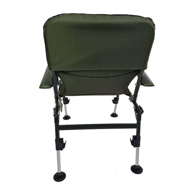 Раскладное кресло с неопреновой спинкой хаки фото 3