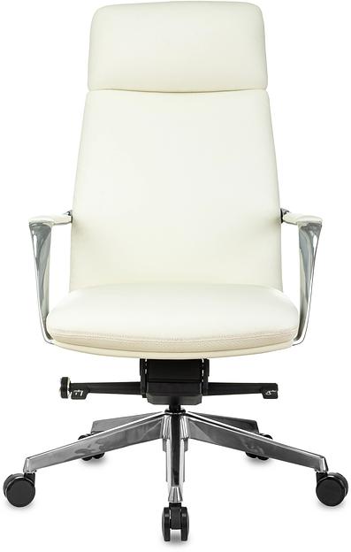 Кресло руководителя Бюрократ _VEGA белый кожа крестов. алюминий фото 2