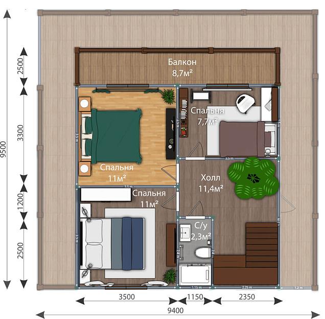 Проект дома из кирпича «Лилия» фото 6