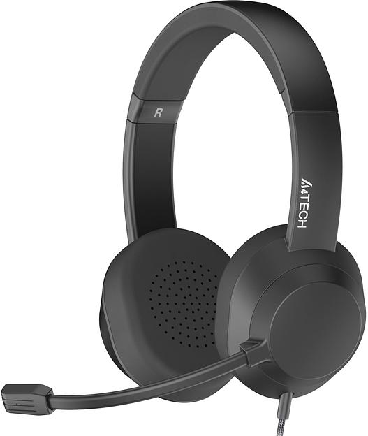 Наушники с микрофоном A4Tech FH150U черный 2м накладные USB оголовье (FH150U BLACK) фото 8
