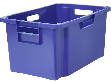 Ящик 600*400*300 мм. для мяса конусный сплошной синий /1/68/ фото 1