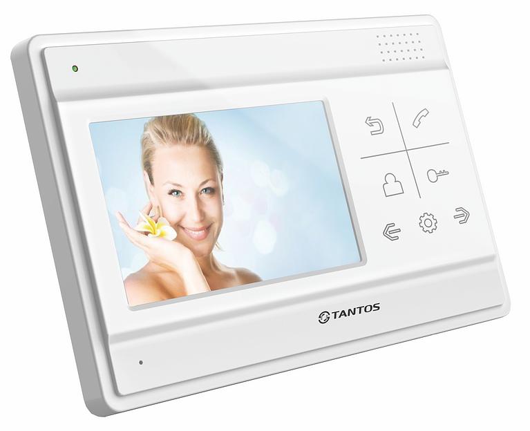 Видеодомофон TANTOS LILU цветной, TFT LCD 4,3" 480x234, PAL/NTSC, Hands-Free. Возможности подключения: 4 монитора, 2 вызывные панели. Адресный интерко фото 1