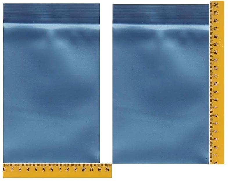 Пакеты полиэтиленовые zip-lock 12х20 см, синий фото 2