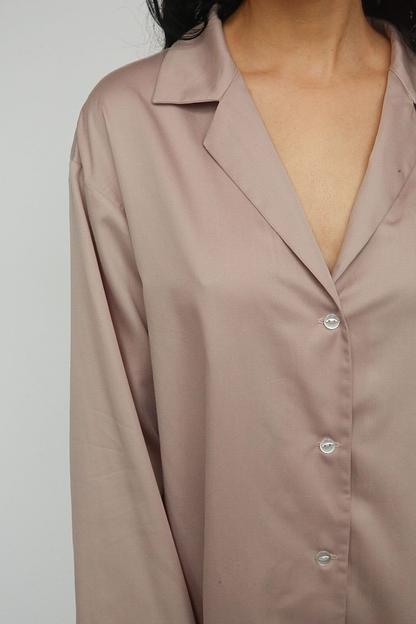 Рубашка с длинным рукавом айвори, опт фото 2