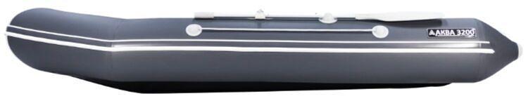 Лодка Аква 3200 слань книжка, киль, 3200*1420*400 мм., цвет: графит-серый фото 4