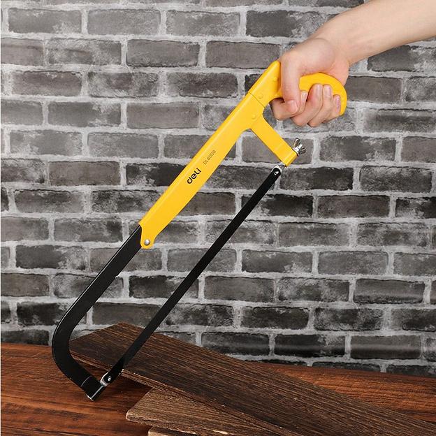 Ножовка по металлу раздвижная трехразмерная Deli DL6008 200/250/300мм, полотно из стали 65Mn, корпус из стали Q195, регулируемый угол резки 45-90 град. фото 6