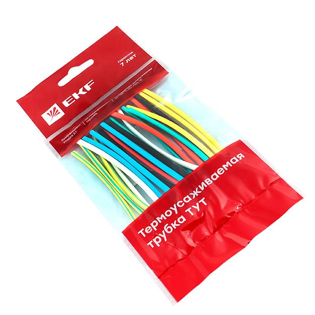Трубка термоусаживаемая ТУТ нг 4/2 (7 цветов по 3шт) 100мм PROxima фото 1
