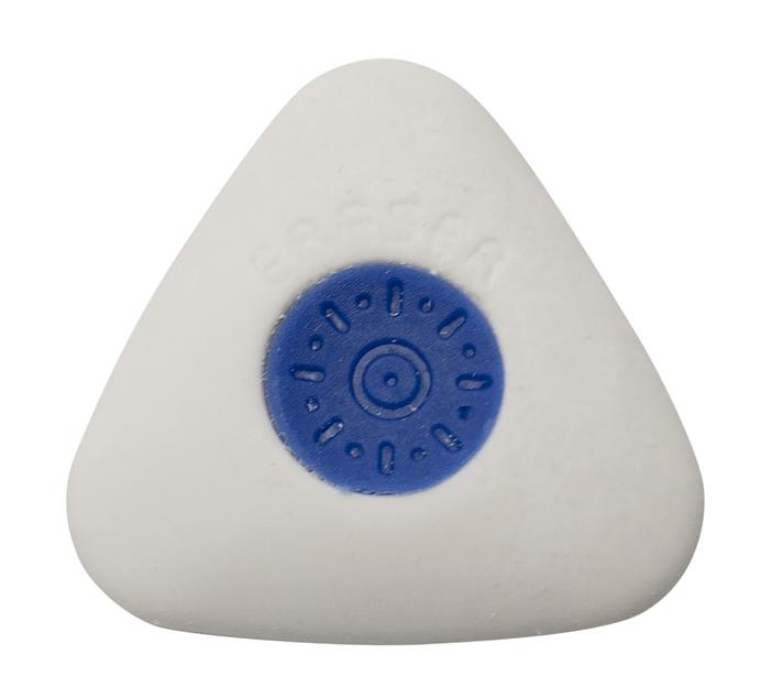 Ластик Silwerhof Trio 181152 треугольный 40х40х10мм каучук термопластичный белый пластиковая сердцевина фото 1