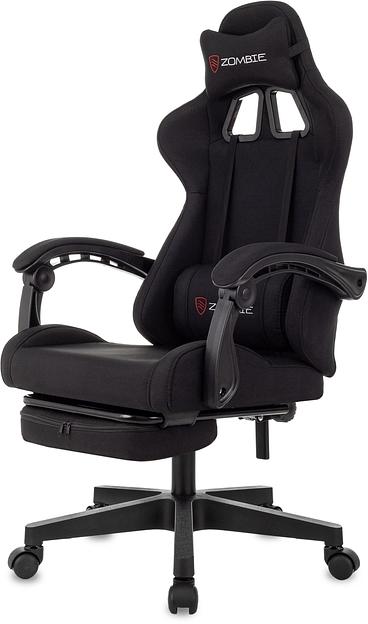 Кресло игровое Zombie Shadow черный Neo Black крестов. пластик подст.для ног фото 3