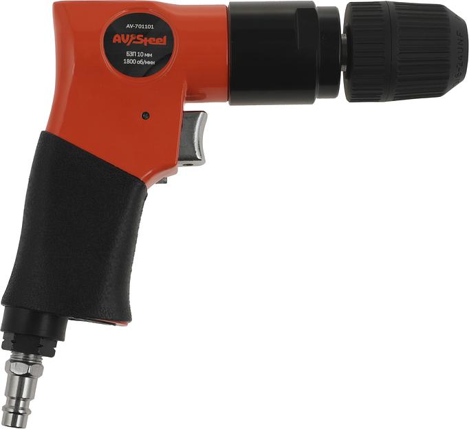 Дрель прямая Av Steel AV-701101 106л/мин патр.:быстрозажимной оранжевый/черный фото 2