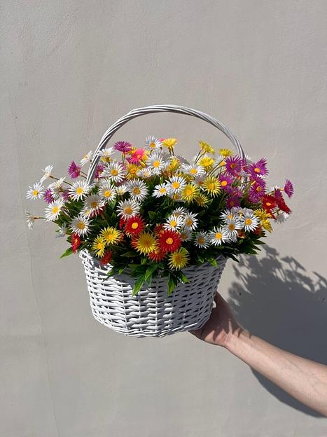 Искусственные цветы ПластЦвет «Ромашка» 36 см ОПТ фото 1