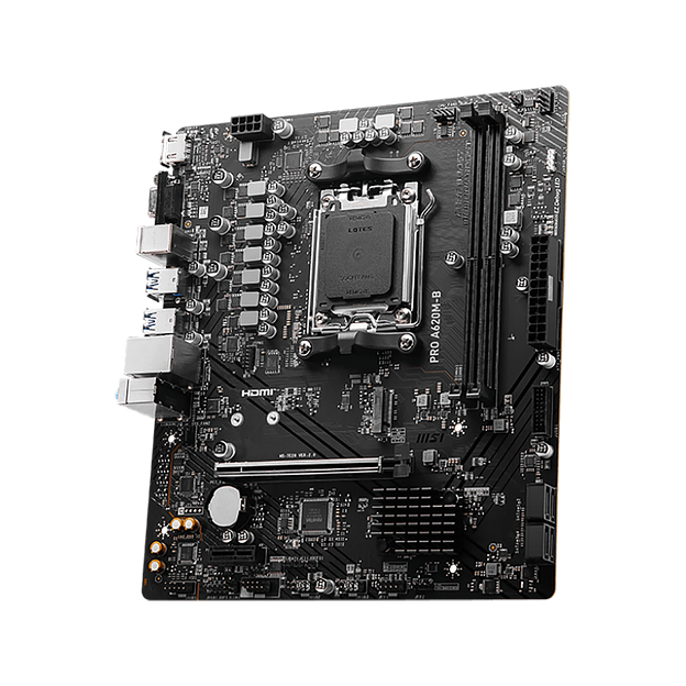 Материнская плата MSI PRO A620M-B A620, AM5, 2*DDR5, 1*PCIEx16, 1*PCIEx1, 1*M.2, 6*USB3.2Gen1, 6*USB2.0, 4*SATA3.0, 2.5G, VGA, HDMI, M-ATX, RTL фото 3