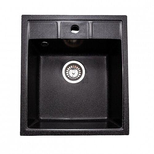 Мойка для кухни Raiber RD20 квадратная, цвет черный, из искусственного камня. фото 1