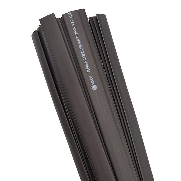 Трубка термоусаживаемая ТУТ нг 16/8 черная в отрезках по 1м PROxima фото 1