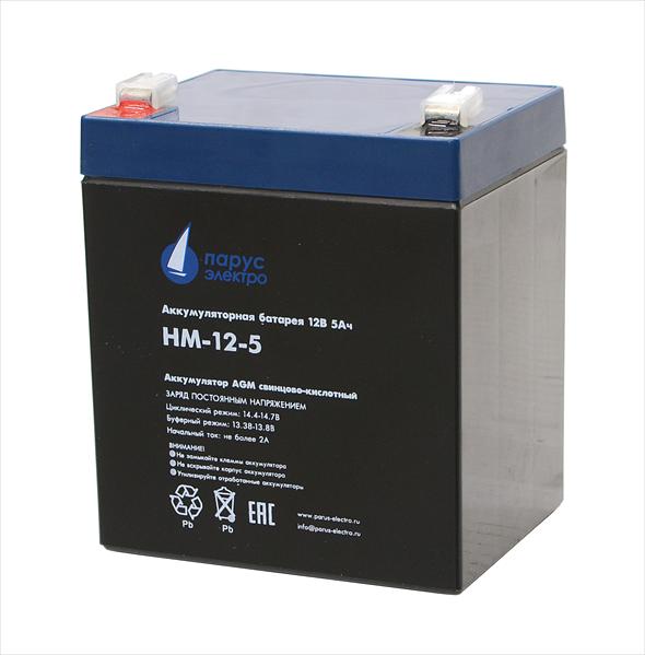 Парус-электро Аккумуляторная батарея для ИБП HM-12-5 (AGM/12В/5Ач/клемма F2), 90х70х101мм (HM-12-5) фото 3