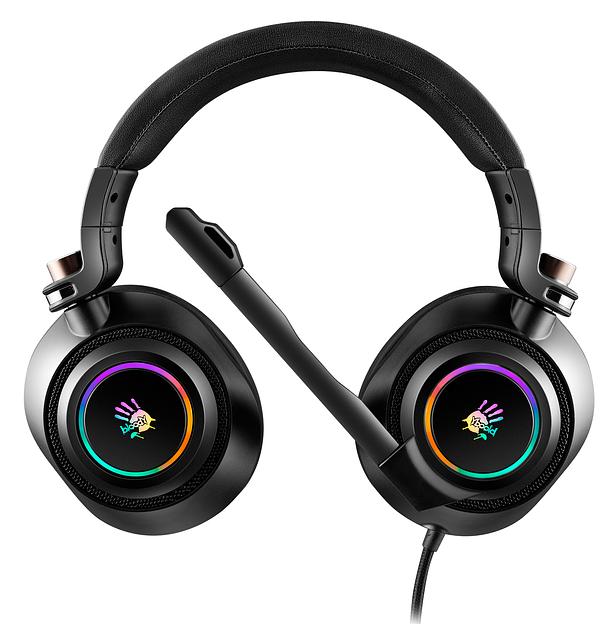 Наушники с микрофоном A4Tech Bloody G580 черный 2м мониторные USB оголовье (G580 USB /BLACK) фото 6