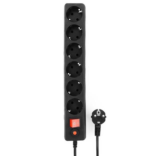 Сетевой фильтр Гарнизон ЕНВ- 6 1.8 м 6р черный {30} (036610) фото 1