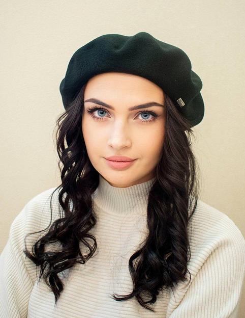 Берет женский демисезонный Черный ОПТ фото 1