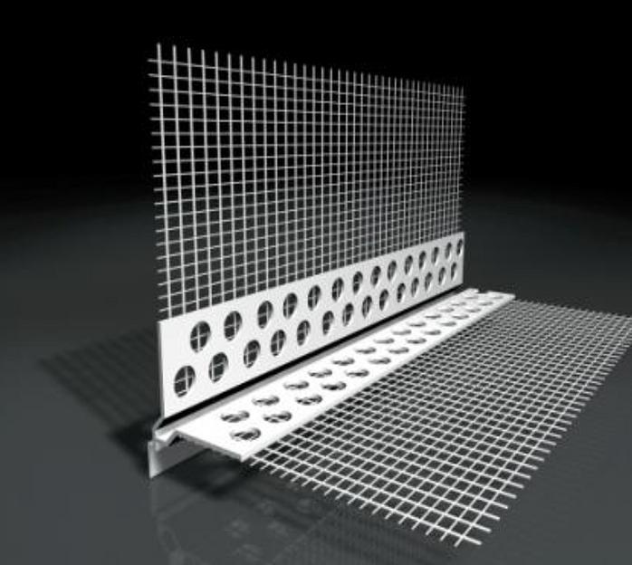 Профиль капельник ПВХ с армирующей сеткой 2,5 м ОПТ фото 1