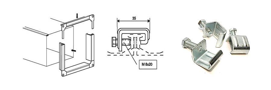 Скоба для стяжки фланцев воздуховодов - из нержавеющей стали AISI 430 фото 3