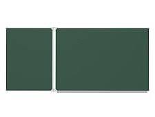 Двухэлементная(П) магнитная полимерная школьная доска 3000х1000 комбинированная(мел\маркер) фото 1