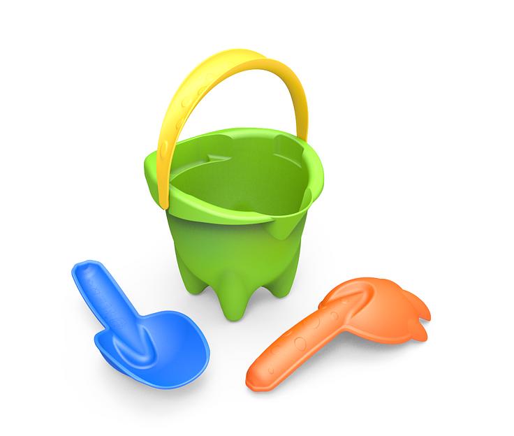 Набор Песочный №5 размер Normal (зеленое ведро) ОПТ фото 1