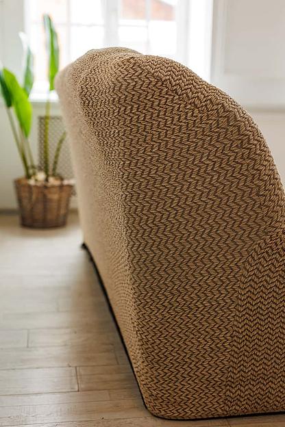 Чехол на трёхместный диван Чехлы&Пледы «Букле» ваниль ОПТ фото 4