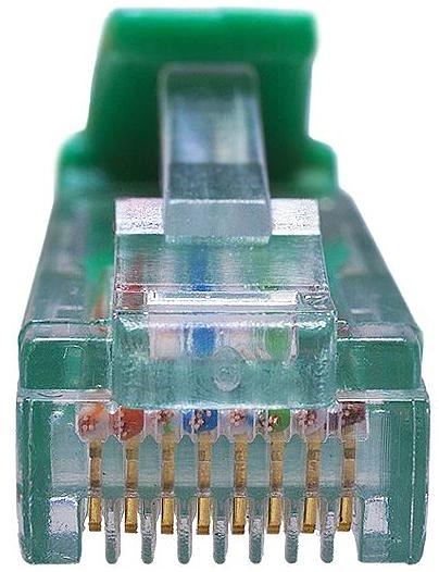 Патч-корд Suprlan 10-0156 UTP RJ-45 вил.-вилка RJ-45 кат.5E 0.5м зеленый LSZH 0.483AWG фото 2