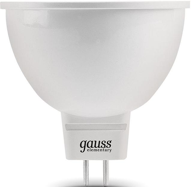 Лампа светодиодная Gauss Elementary MR16 7Вт цок.:GU5.3 спот 220B 6500K св.свеч.бел.хол. MR16 (упак.:10шт) (13537) фото 2