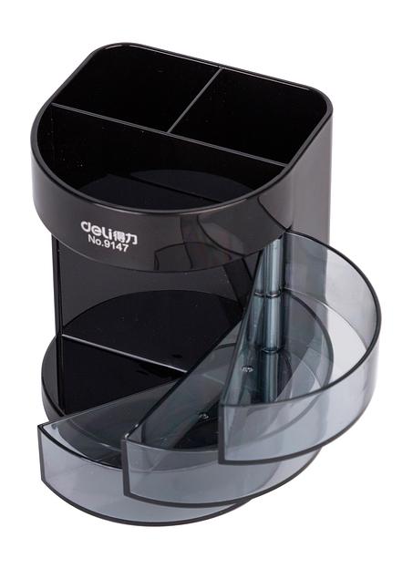 Настольный набор Deli E38253 (12 предметов) пластик черный фото 5