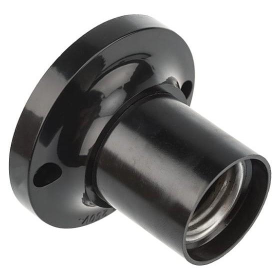 REXANT 11-8818 Патрон карболитовый потолочный Е27 черный, c этикеткой, фото 1