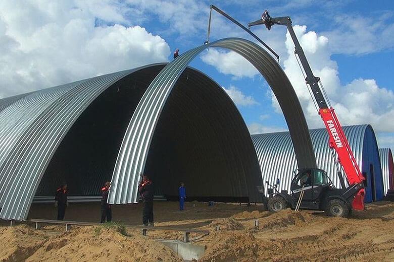 Проектирование, изготовление и монтаж бескаркасного ангара (полукруглые) фото 5