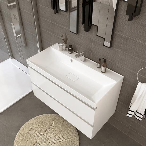 Раковина для ванной Uperwood Classic New 100 см, с декоративной крышкой для слива фото 2