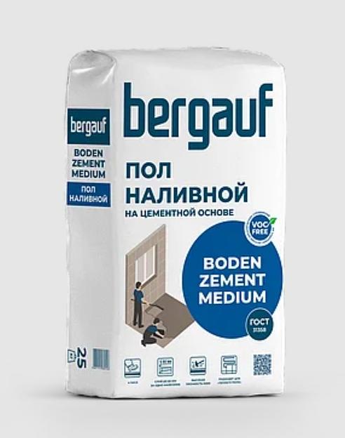 Пол наливной на цементной основе Bergauf «Boden Zement Medium» 25 кг ОПТ фото 1
