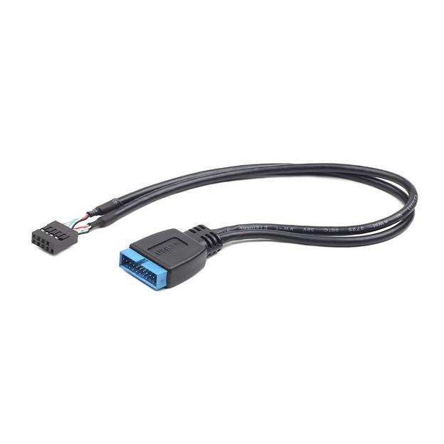 Переходник Cablexpert CC-U3U2-01 Cablexpert Внутренний переходник USB2 - USB3 кабель, 9pin/19pin, 0.3m CC-U3U2-01 (083867) фото 1