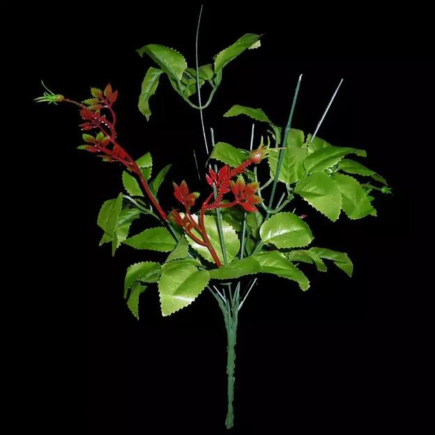 Подбукетник 7 голов 7 шестилистов с 3 велюшками 38см 006-029/096 фото 1