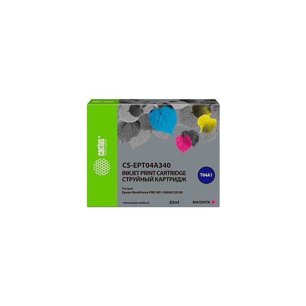 Картридж Cactus CS-EPT04A340, T04A3, пурпурный пигментный / CS-EPT04A340 фото 1