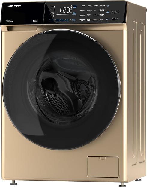Стиральная машина Hiberg i-DDQ9-712 G класс: A+++ загр.фронтальная макс.:7кг золотистый инвертер фото 2