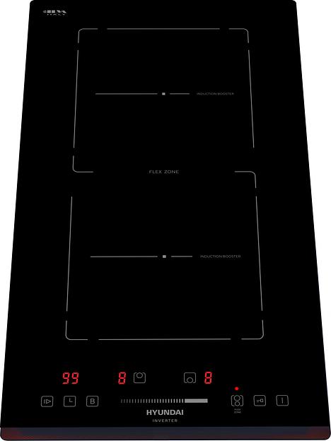 Индукционная варочная поверхность Hyundai HHI 3755 BG черный фото 3