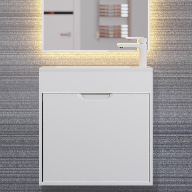 Тумба под раковину для ванной Uperwood Modul 60 см, подвесная, матовая, белая  фото 1