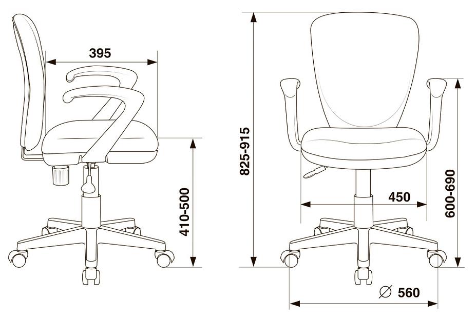 Кресло детское Бюрократ KD-W10AXSN красный 26-22 крестовина пластик пластик белый фото 5