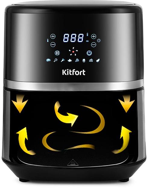 Аэрогриль Kitfort КТ-2221 черный/серебристый фото 3