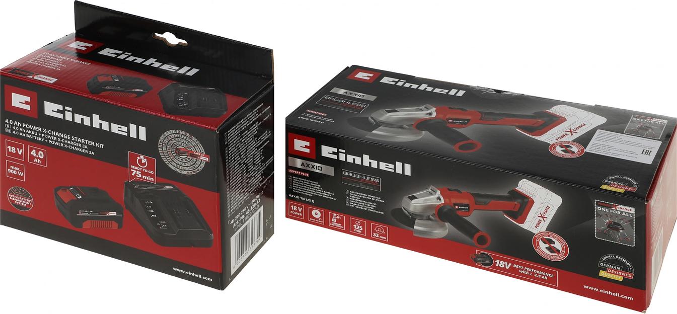 Углошлифовальная машина Einhell PXC AXXIO 8500об/мин рез.шпин.:M14 d=125мм (4431151SET) фото 9