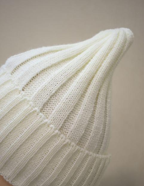 Шапка тыковка 2×2 Белая ОПТ фото 3